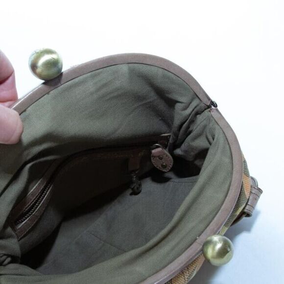 Hayden Harnett Paule Marrot Edition Kiss Lock Brown Fall Foliage Satchel Purse - Picture 2 of 9